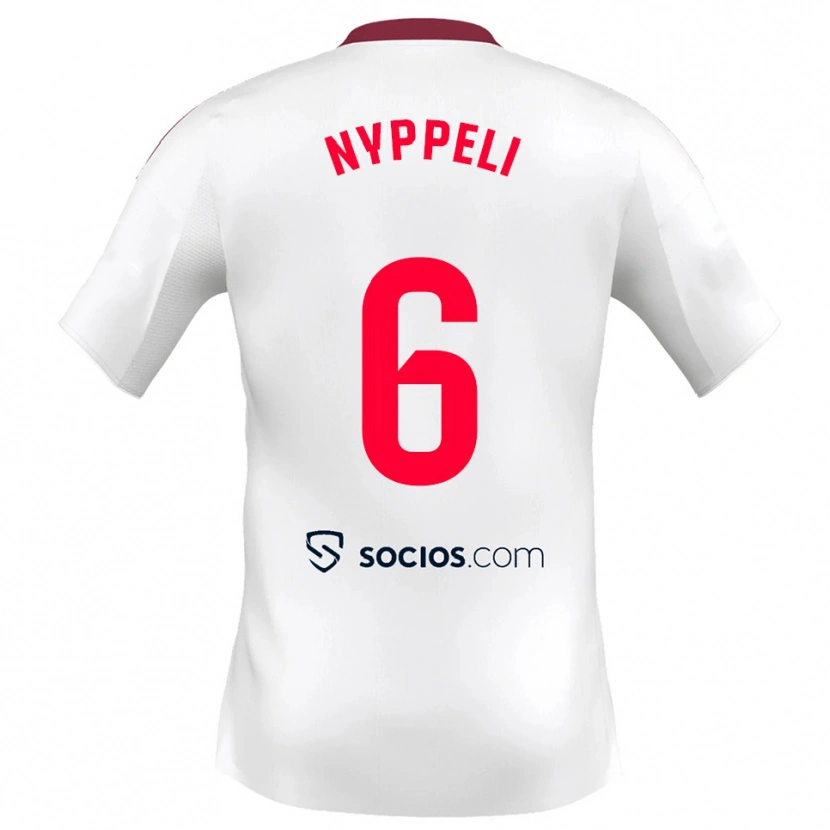 Danxen Mujer Camiseta Ramón Nyppeli #6 Blanco Rojo 1ª Equipación 2025/26 La Camisa México