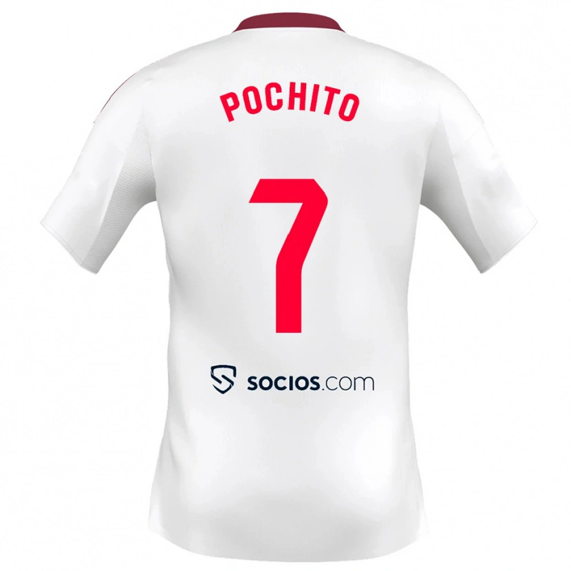 Danxen Mujer Camiseta Pochito #7 Blanco Rojo 1ª Equipación 2025/26 La Camisa México