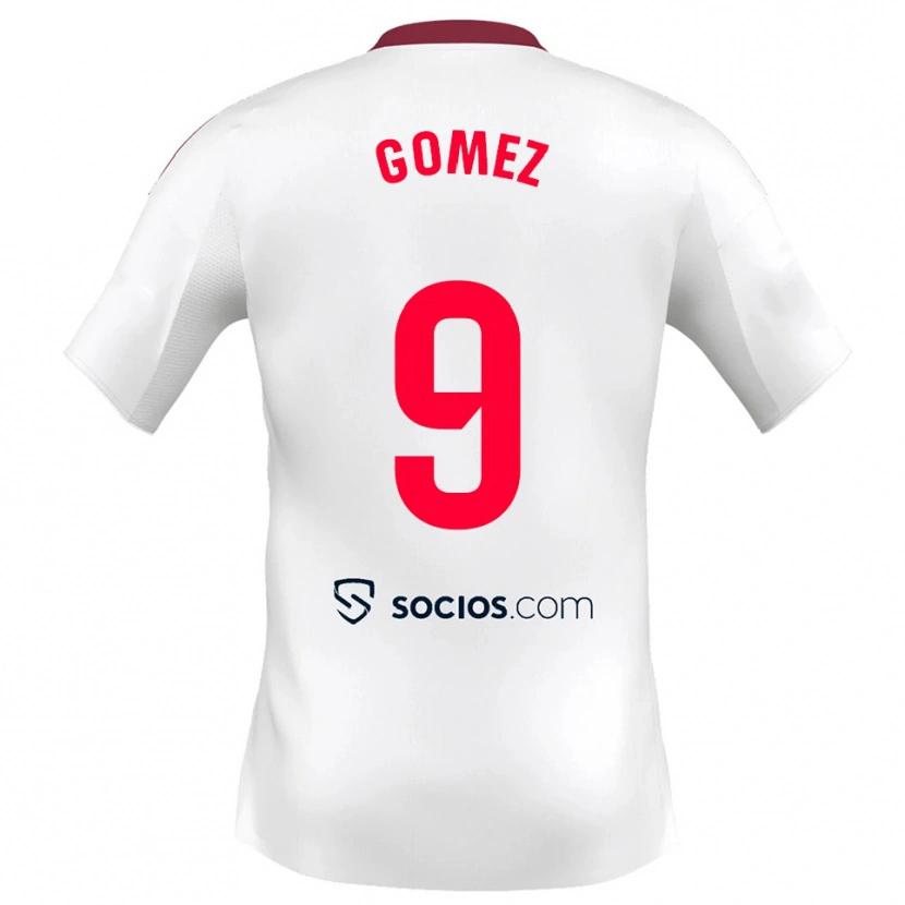 Danxen Mujer Camiseta Raúl Gómez #9 Blanco Rojo 1ª Equipación 2025/26 La Camisa México