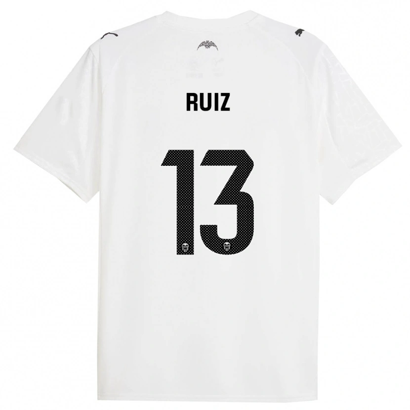 Danxen Mujer Camiseta Nil Ruiz #13 Blanco Negro 1ª Equipación 2025/26 La Camisa México