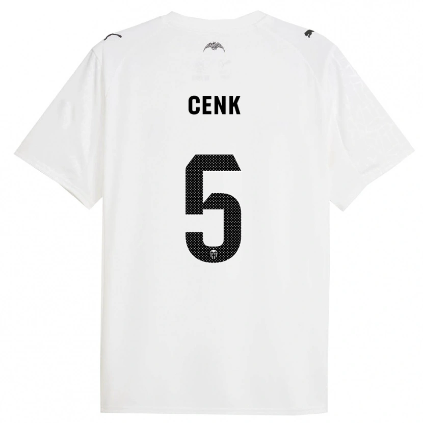 Danxen Mujer Camiseta Cenk Özkacar #5 Blanco Negro 1ª Equipación 2025/26 La Camisa México