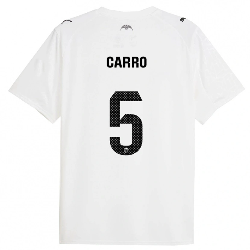 Danxen Mujer Camiseta Marta Carro #5 Blanco Negro 1ª Equipación 2025/26 La Camisa México