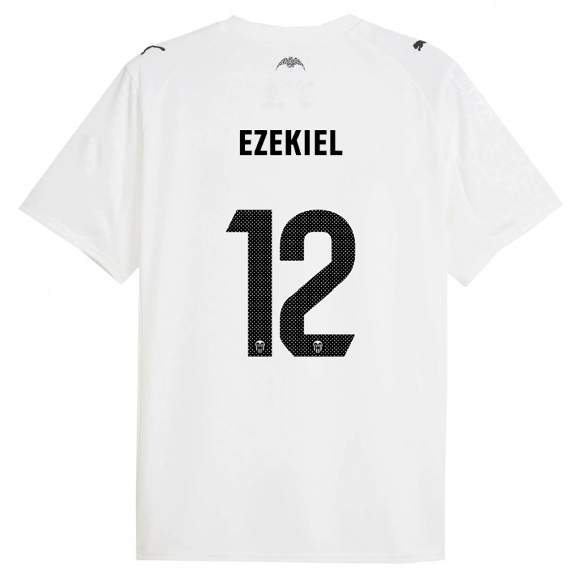 Danxen Mujer Camiseta Ezekiel Montunrayo #12 Blanco Negro 1ª Equipación 2025/26 La Camisa México