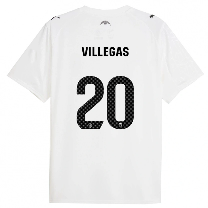 Danxen Mujer Camiseta Noelia Villegas #20 Blanco Negro 1ª Equipación 2025/26 La Camisa México
