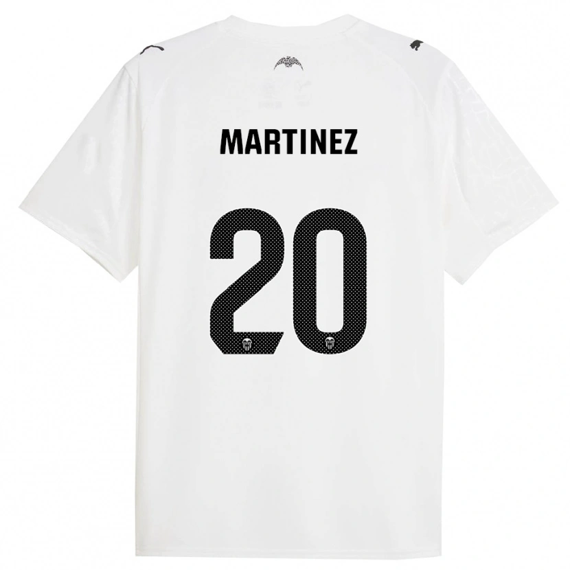 Danxen Mujer Camiseta Asun Martínez #20 Blanco Negro 1ª Equipación 2025/26 La Camisa México