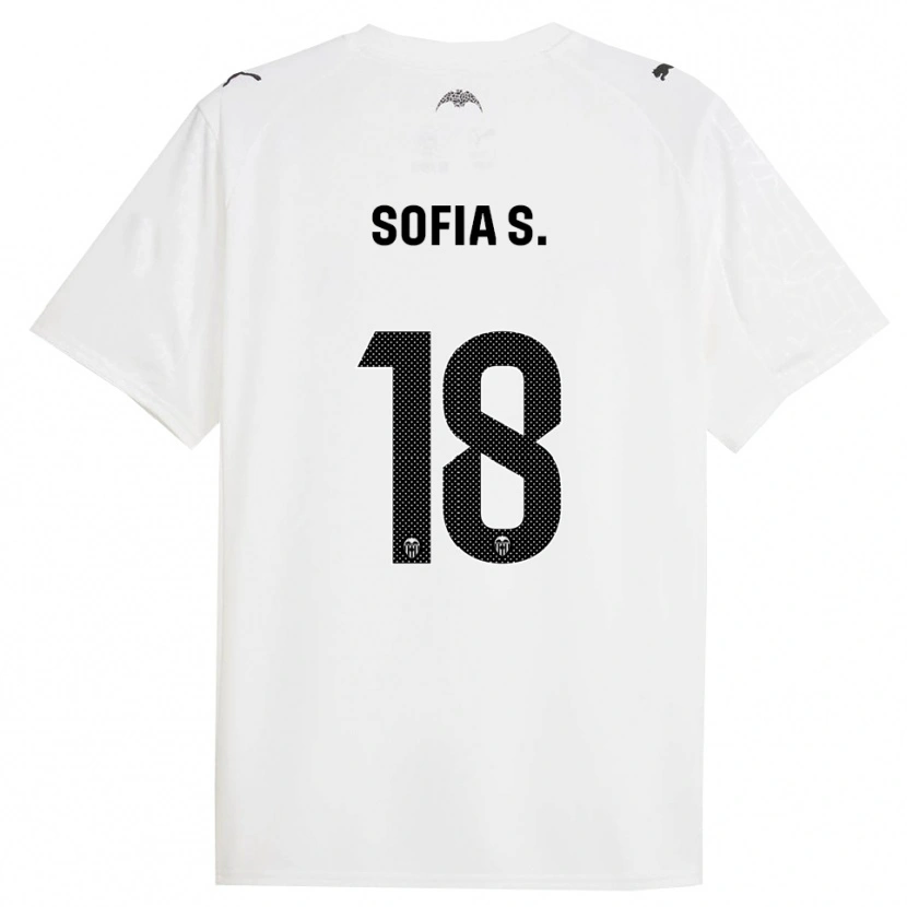 Danxen Mujer Camiseta Sofia Silva #18 Blanco Negro 1ª Equipación 2025/26 La Camisa México