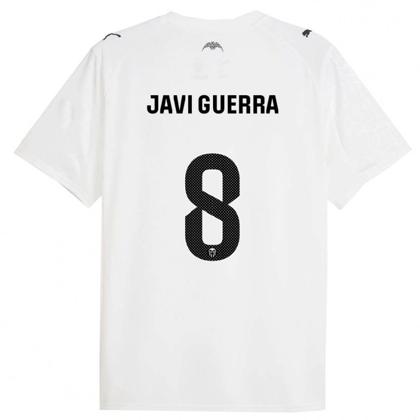 Danxen Mujer Camiseta Javi Guerra #8 Blanco Negro 1ª Equipación 2025/26 La Camisa México