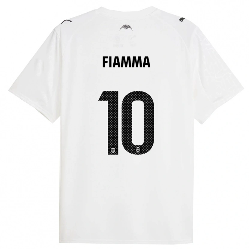 Danxen Mujer Camiseta Fiamma #10 Blanco Negro 1ª Equipación 2025/26 La Camisa México