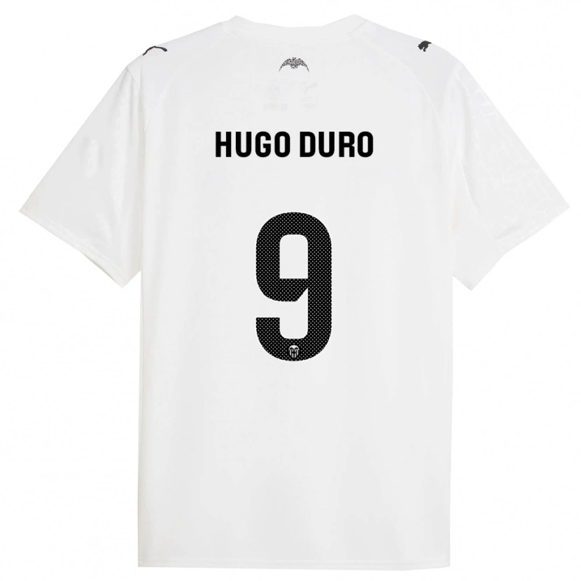 Danxen Mujer Camiseta Hugo Duro #9 Blanco Negro 1ª Equipación 2025/26 La Camisa México