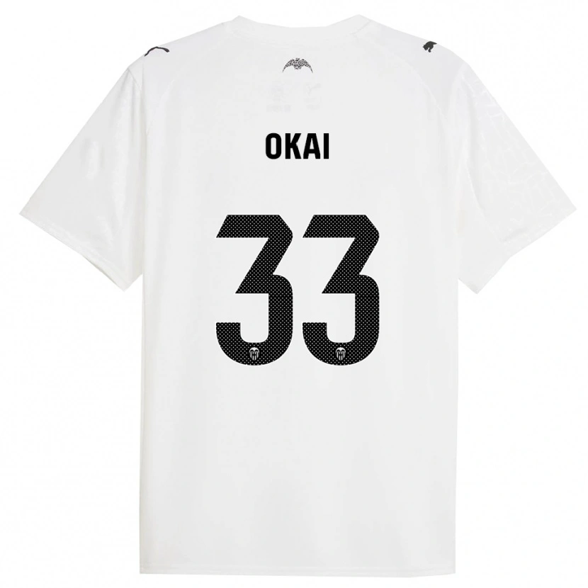 Danxen Mujer Camiseta Leslie Okai #33 Blanco Negro 1ª Equipación 2025/26 La Camisa México