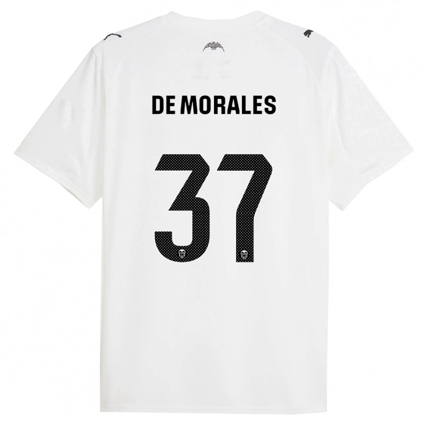 Danxen Mujer Camiseta Rubén Muñoz De Morales #37 Blanco Negro 1ª Equipación 2025/26 La Camisa México