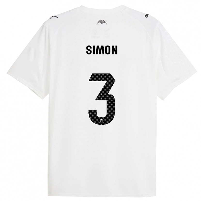 Danxen Mujer Camiseta Bénédicte Simon #3 Blanco Negro 1ª Equipación 2025/26 La Camisa México