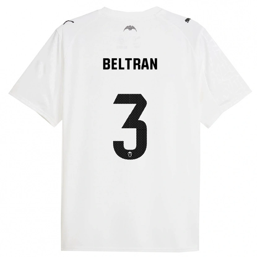 Danxen Mujer Camiseta Bea Beltran #3 Blanco Negro 1ª Equipación 2025/26 La Camisa México