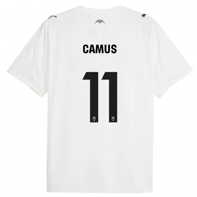 Danxen Mujer Camiseta Marco Camus #11 Blanco Negro 1ª Equipación 2025/26 La Camisa México
