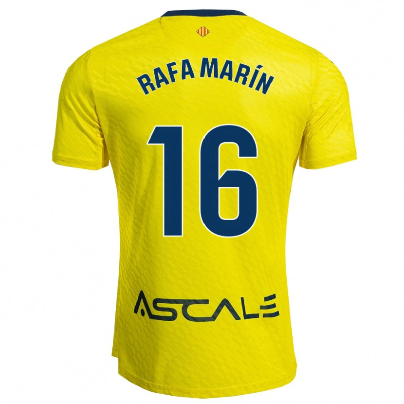 Danxen Mujer Camiseta Rafa Marín #16 Amarillo Marino 1ª Equipación 2025/26 La Camisa México