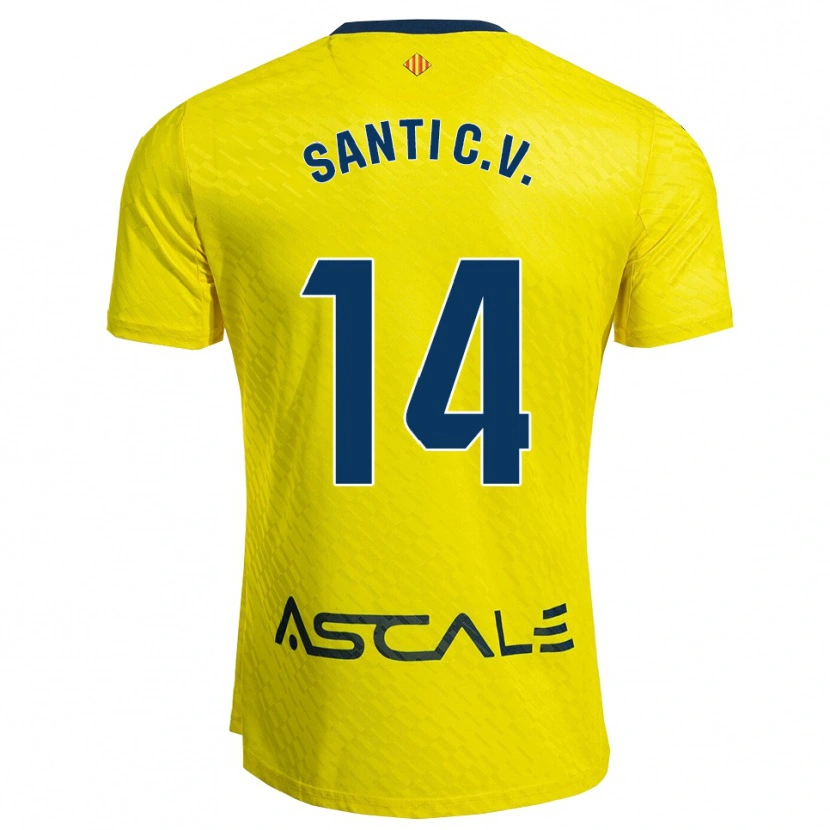 Danxen Mujer Camiseta Santi Comesaña #14 Amarillo Marino 1ª Equipación 2025/26 La Camisa México