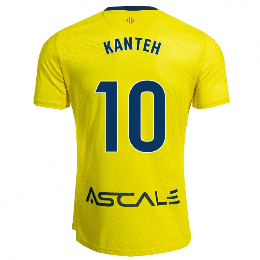 Danxen Mujer Camiseta Fatou Kanteh #10 Amarillo Marino 1ª Equipación 2025/26 La Camisa México