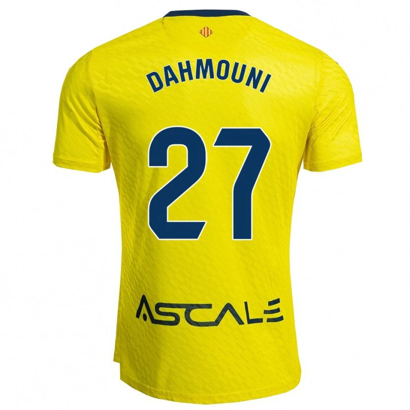 Danxen Mujer Camiseta Moha Dahmouni #27 Amarillo Marino 1ª Equipación 2025/26 La Camisa México
