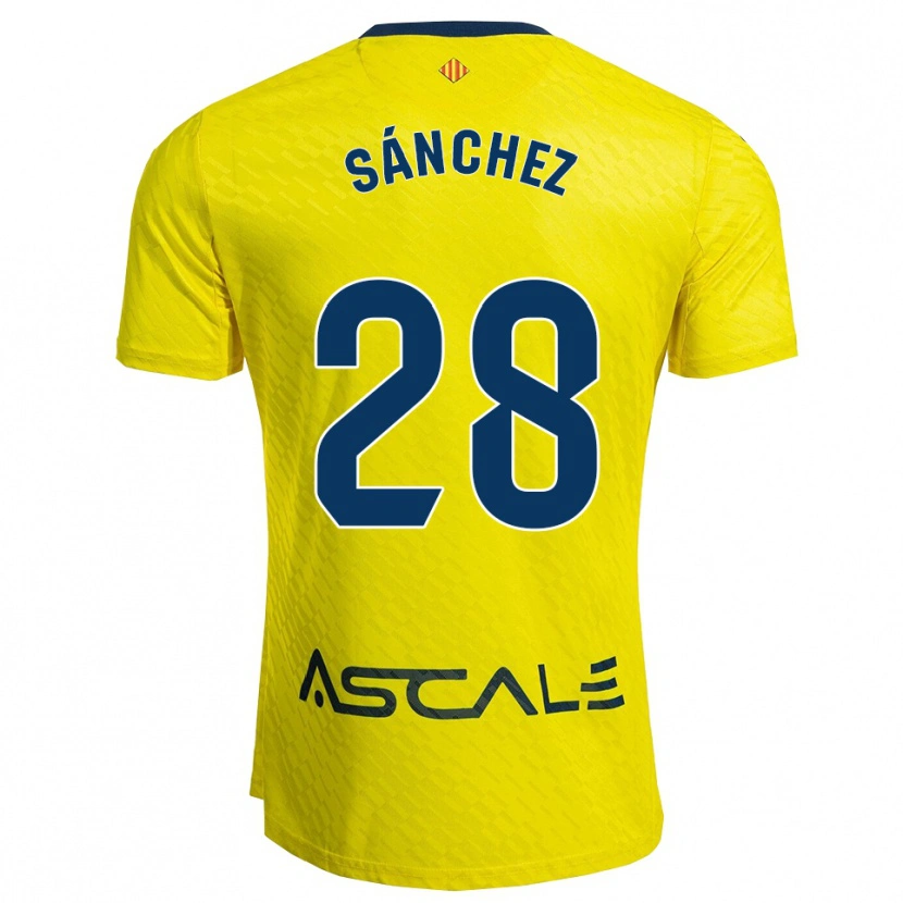 Danxen Mujer Camiseta Joel Sánchez #28 Amarillo Marino 1ª Equipación 2025/26 La Camisa México