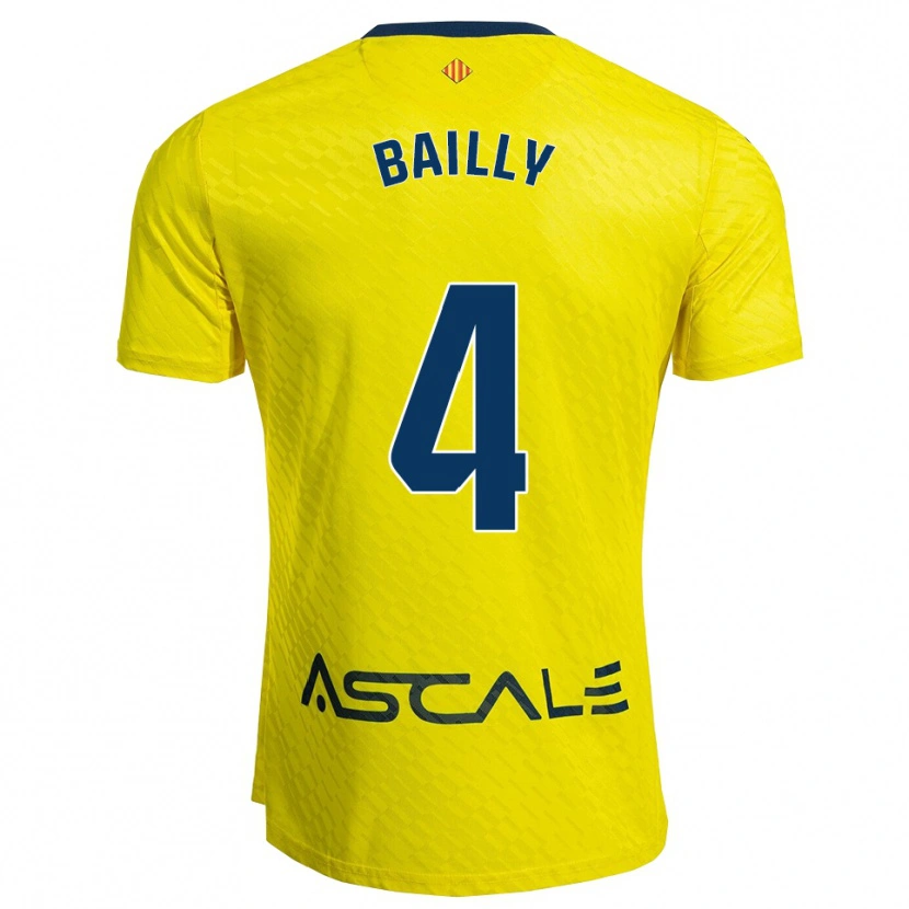 Danxen Mujer Camiseta Eric Bailly #4 Amarillo Marino 1ª Equipación 2025/26 La Camisa México