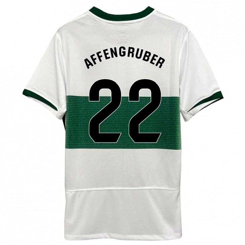 Danxen Mujer Camiseta David Affengruber #22 Blanco Verde 1ª Equipación 2025/26 La Camisa México