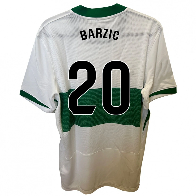 Danxen Mujer Camiseta Matia Barzic #20 Blanco Verde 1ª Equipación 2025/26 La Camisa México