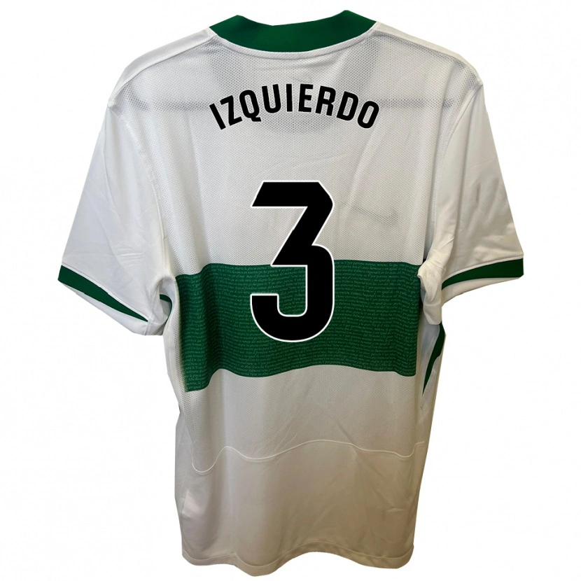 Danxen Mujer Camiseta Jairo Izquierdo #3 Blanco Verde 1ª Equipación 2025/26 La Camisa México