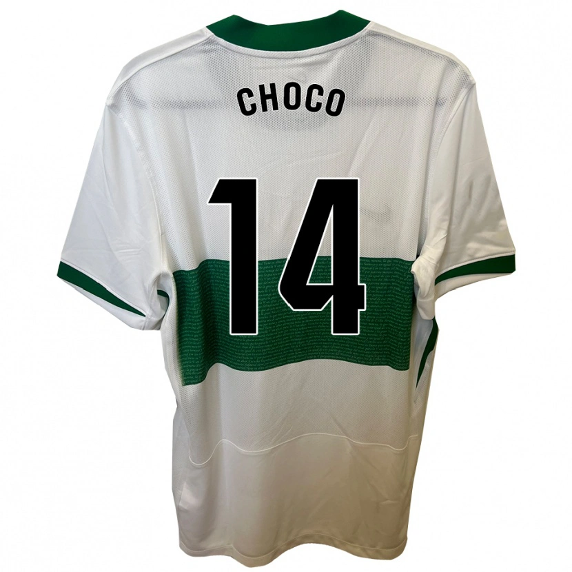 Danxen Mujer Camiseta Choco #14 Blanco Verde 1ª Equipación 2025/26 La Camisa México