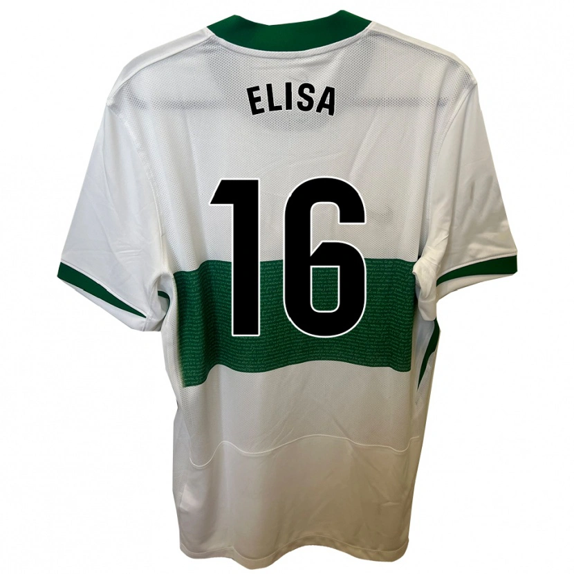 Danxen Mujer Camiseta Elisa Tomé #16 Blanco Verde 1ª Equipación 2025/26 La Camisa México