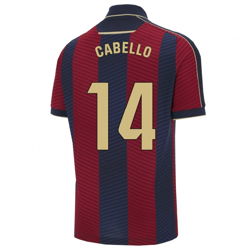 Danxen Mujer Camiseta Jorge Cabello #14 Rojo Marino 1ª Equipación 2025/26 La Camisa México