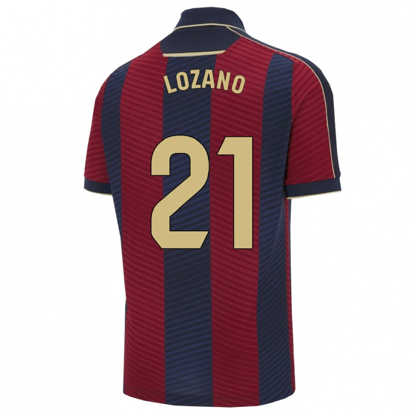 Danxen Mujer Camiseta Sergio Lozano #21 Rojo Marino 1ª Equipación 2025/26 La Camisa México