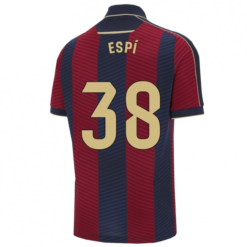 Danxen Mujer Camiseta Carlos Espí #38 Rojo Marino 1ª Equipación 2025/26 La Camisa México