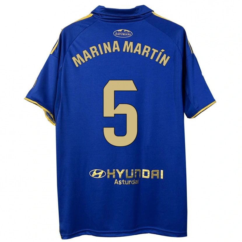 Danxen Mujer Camiseta Marina Martín #5 Azul Oro 1ª Equipación 2025/26 La Camisa México
