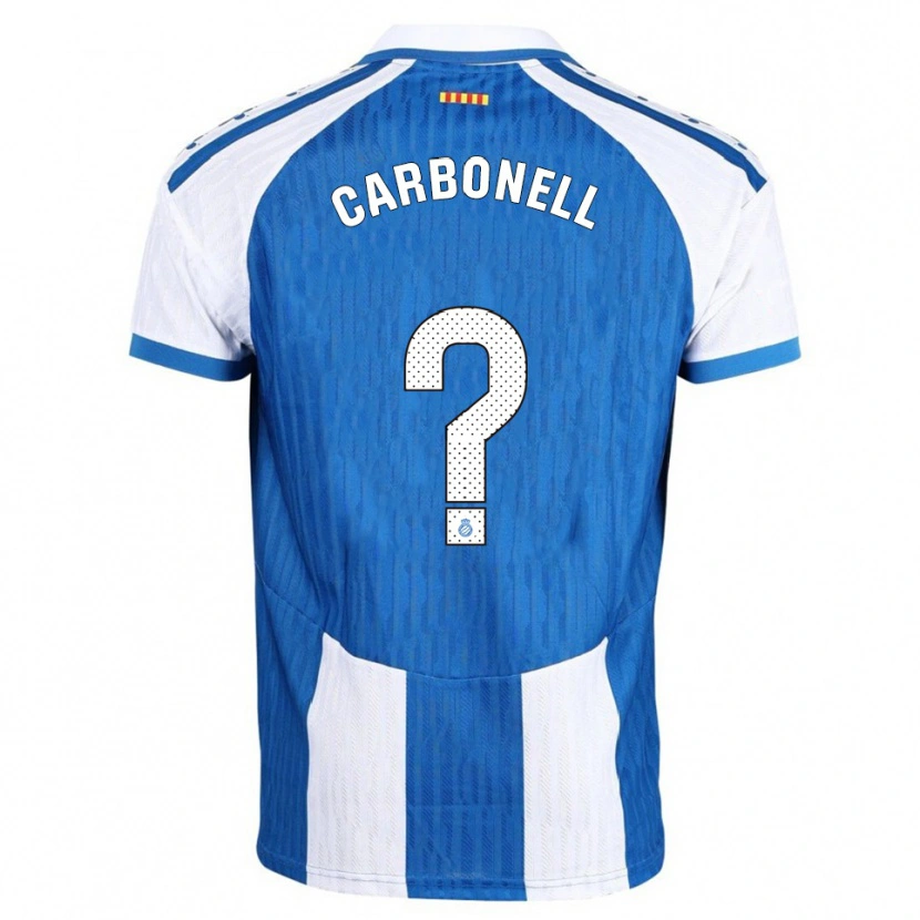 Danxen Mujer Camiseta Ethan Carbonell #0 Azul Blanco 1ª Equipación 2025/26 La Camisa México