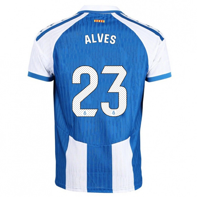 Danxen Mujer Camiseta Lucas Alves #23 Azul Blanco 1ª Equipación 2025/26 La Camisa México