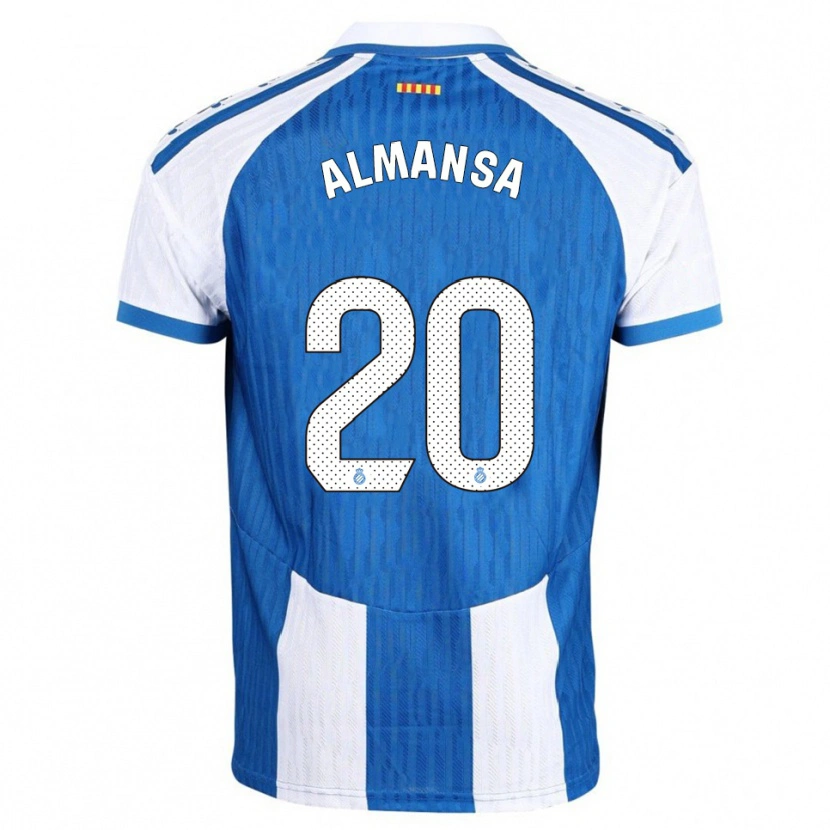 Danxen Mujer Camiseta Alex Almansa #20 Azul Blanco 1ª Equipación 2025/26 La Camisa México
