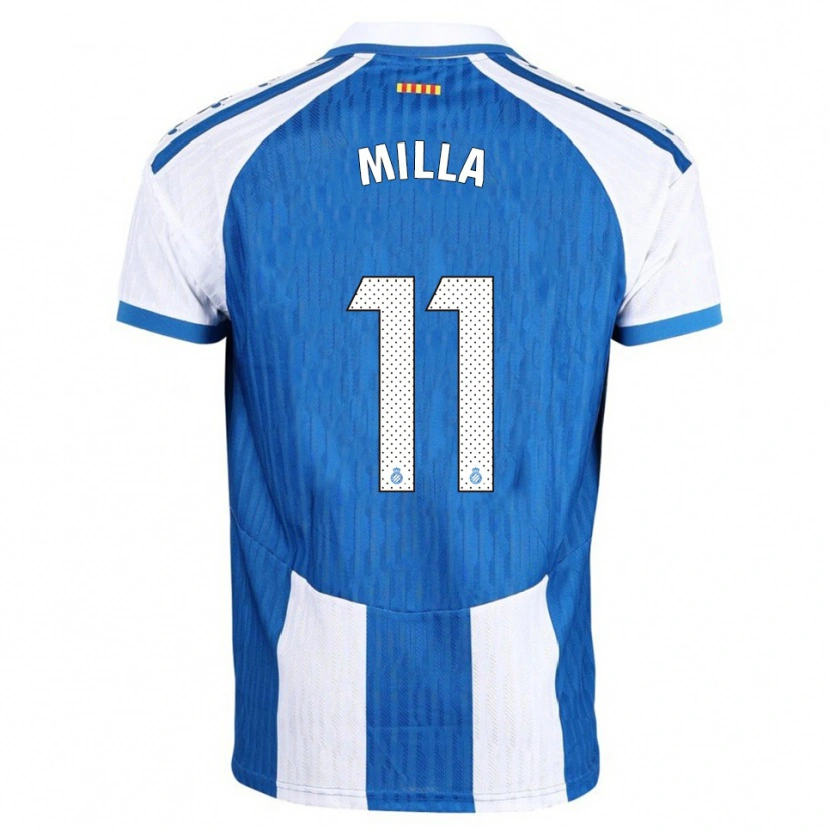 Danxen Mujer Camiseta Pere Milla #11 Azul Blanco 1ª Equipación 2025/26 La Camisa México