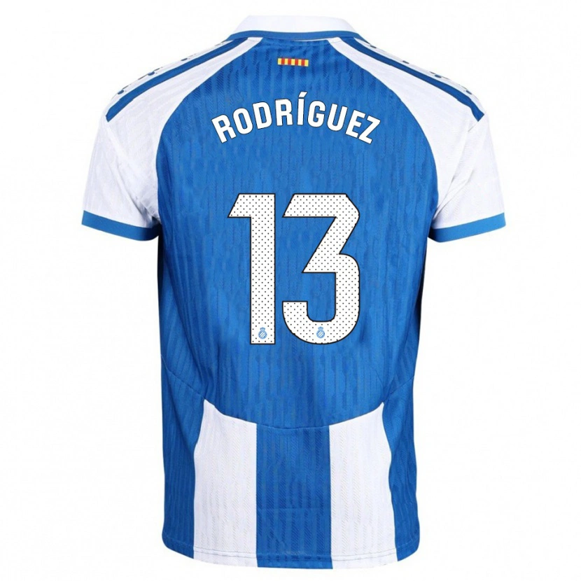 Danxen Mujer Camiseta Joel Rodríguez #13 Azul Blanco 1ª Equipación 2025/26 La Camisa México