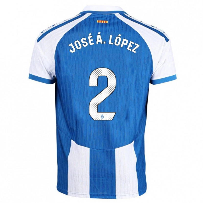 Danxen Mujer Camiseta José Ángel López #2 Azul Blanco 1ª Equipación 2025/26 La Camisa México