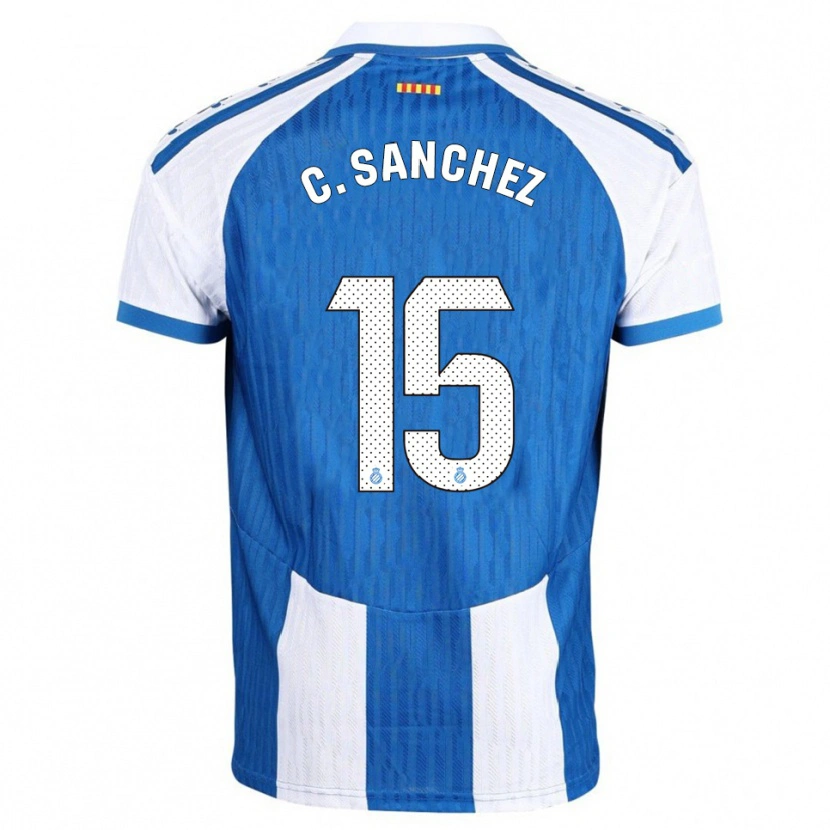 Danxen Mujer Camiseta Carlos Sánchez #15 Azul Blanco 1ª Equipación 2025/26 La Camisa México