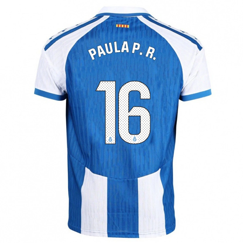 Danxen Mujer Camiseta Paula Perea Ramírez #16 Azul Blanco 1ª Equipación 2025/26 La Camisa México