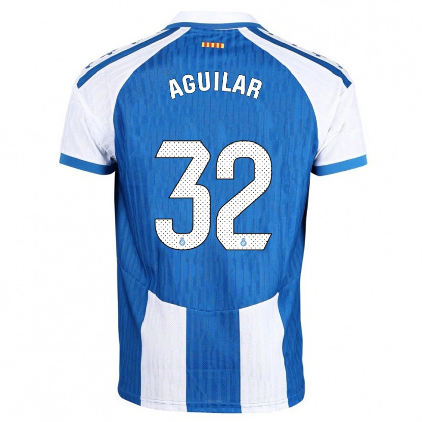 Danxen Mujer Camiseta Rubén Aguilar #32 Azul Blanco 1ª Equipación 2025/26 La Camisa México
