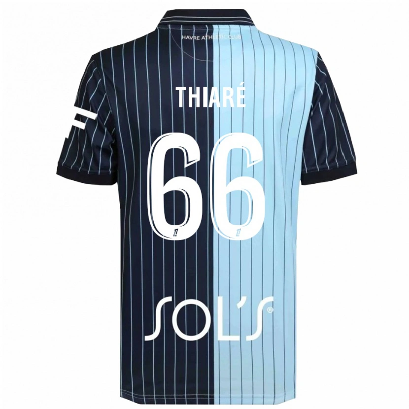 Danxen Mujer Camiseta Aliou Thiaré #66 Azul Marino Celeste 1ª Equipación 2025/26 La Camisa México