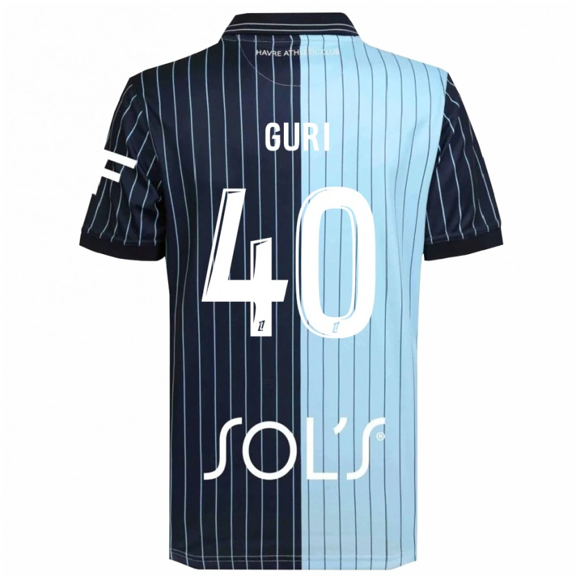 Danxen Mujer Camiseta Gabriel Guri #40 Azul Marino Celeste 1ª Equipación 2025/26 La Camisa México