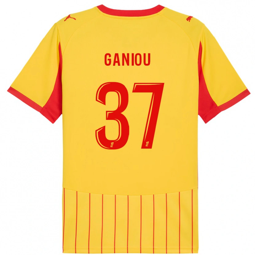 Danxen Mujer Camiseta Ismaëlo Ganiou #37 Amarillo Rojo 1ª Equipación 2025/26 La Camisa México