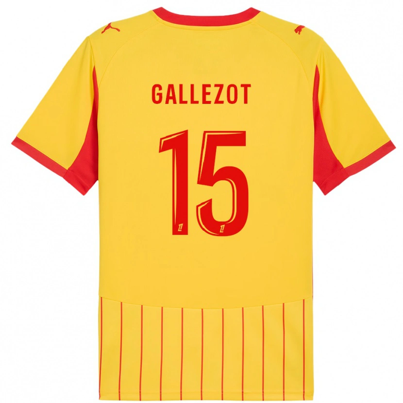 Danxen Mujer Camiseta Tim Gallezot #15 Amarillo Rojo 1ª Equipación 2025/26 La Camisa México