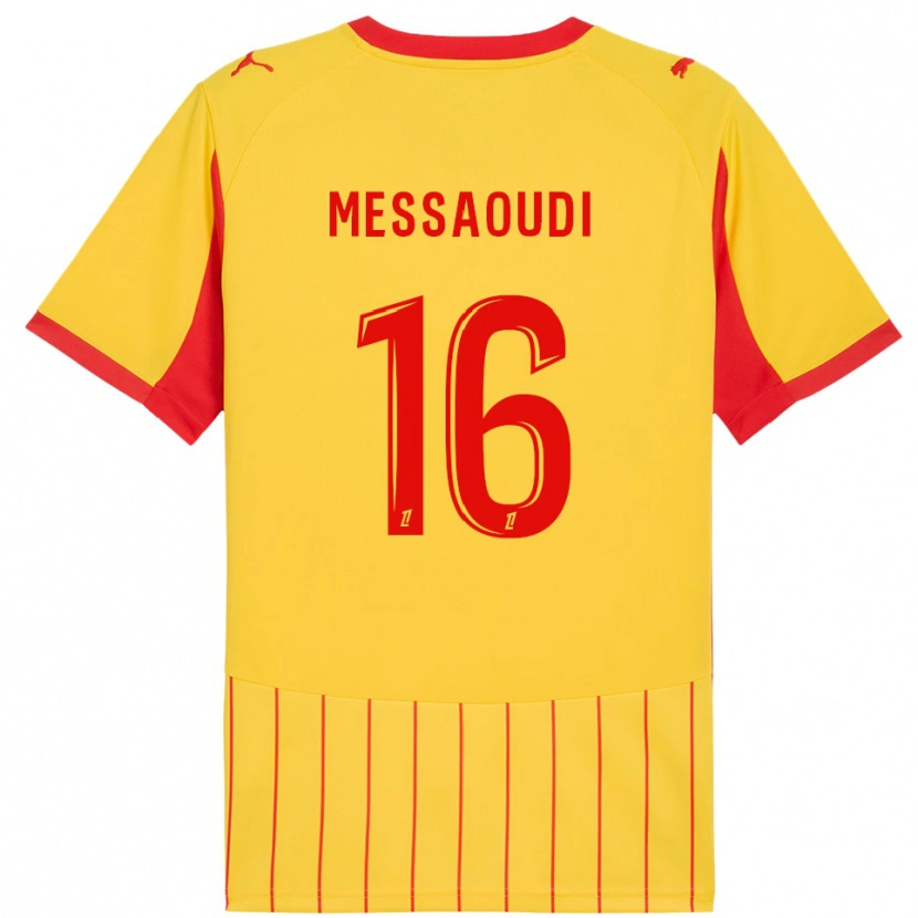 Danxen Mujer Camiseta Fedwan Messaoudi #16 Amarillo Rojo 1ª Equipación 2025/26 La Camisa México