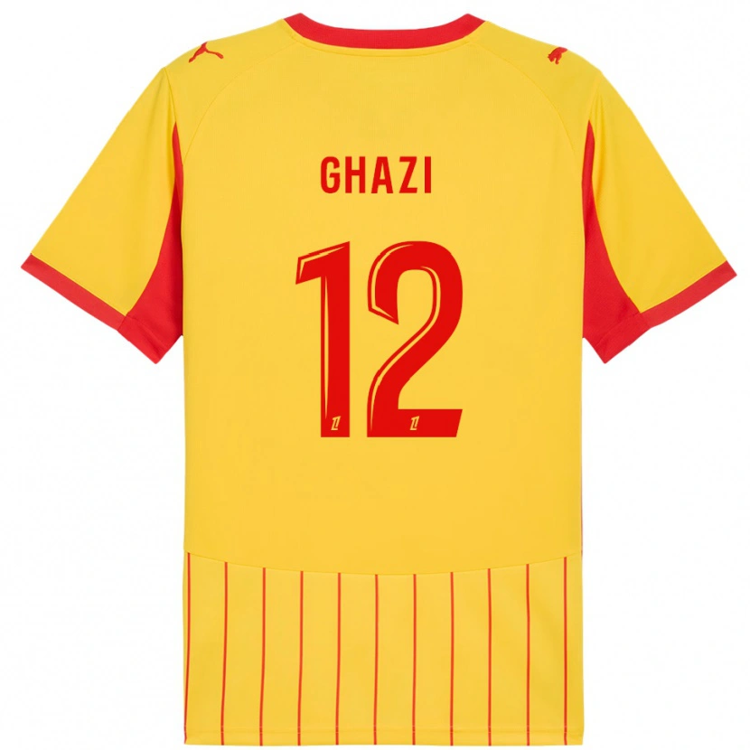 Danxen Mujer Camiseta Ali Ghazi #12 Amarillo Rojo 1ª Equipación 2025/26 La Camisa México
