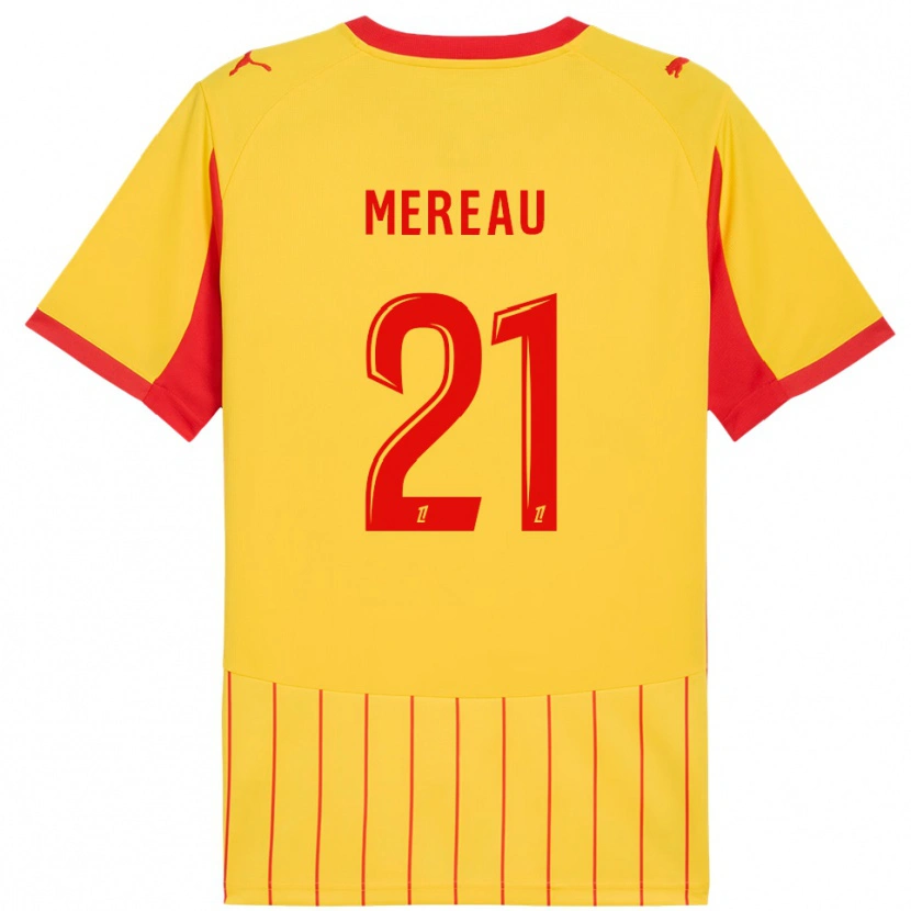 Danxen Mujer Camiseta Alizée Mereau #21 Amarillo Rojo 1ª Equipación 2025/26 La Camisa México