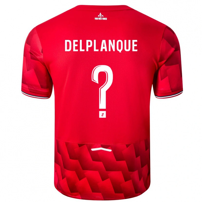 Danxen Mujer Camiseta Gaël Delplanque #0 Rojo Blanco 1ª Equipación 2025/26 La Camisa México